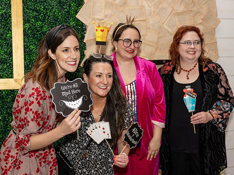 4 women at event photobooth