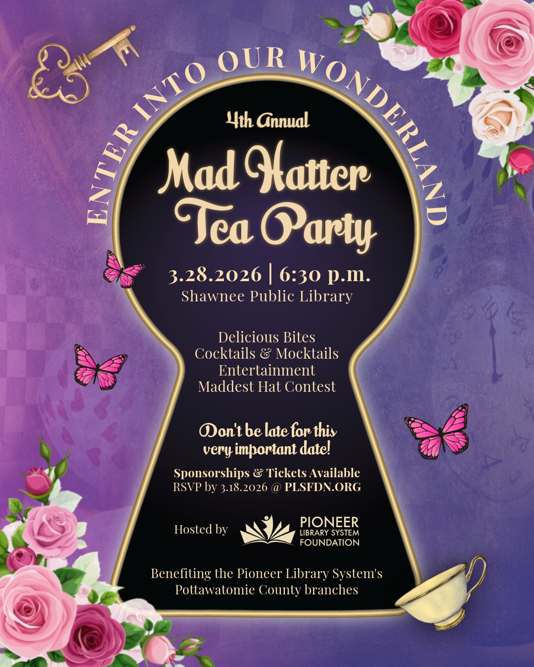 Invitation to the Mad Hatter Tea Pary